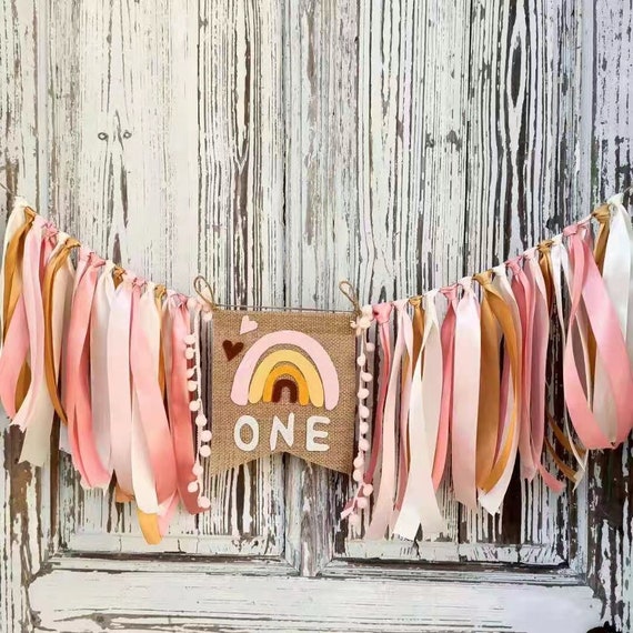Fangleland Boho Rainbow Happy Birthday Banner Boheemse zon