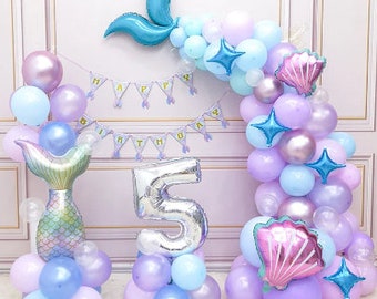 Mermaid party supplies,Mermaid Balloon Garland,Mermaid birthday decor,Mermaid birthday balloon,Mermaid birthday supplies,Balloon arch,