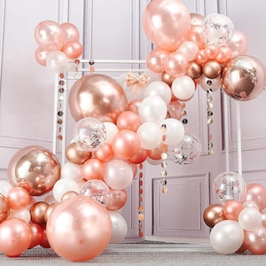 Luxurious Rose Gold Balloon Garland Kit ，Balloon Arch Kit,  Perfect for Birthdays, Weddings, and Party Decor