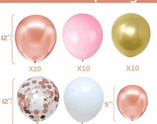 2 Poster Personalizzati Per Compleanno Con Palloncino E Champagne - Oro Rosa, Formato Large 0,6x1,8 M