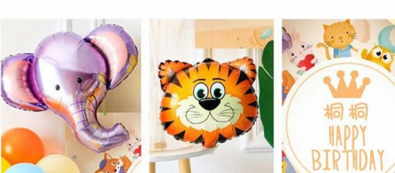 Bouquet 12 Palloncini Per Feste Allo Zoo Per Il Compleanno Del Tuo - Foto 6