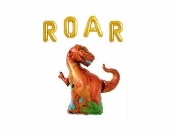 Balon ROAR Dinosaur | Artykuły na imprezę z dinozaurami | Baner urodzinowy z dinozaurem | Impreza z dinozaurami | Kość dinozaura