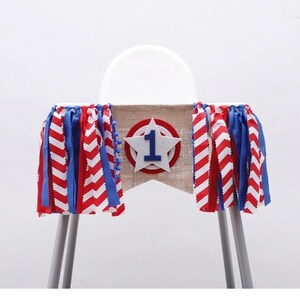 Birthday Banner. Captain America Highchair Banner. Avenger 1st birthday Banner, 1st birthday banner. Superhero banner. Custom banner image 4