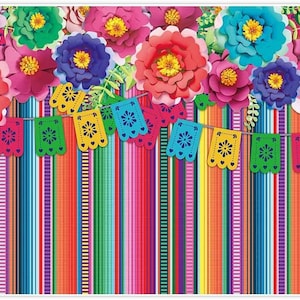 Mexican Fiesta Theme Backdrop,Festival Birthday Party Decor, Cinco De Mayo Carnival Banner, Background Photo Supplies,Fiesta  party decora,