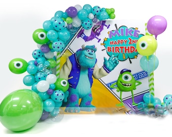 Monsters University theme party balloon kit, Monsters balloon, Monsters Mike and Sully Party, Boys birthday party, ONLY Balloon Garland