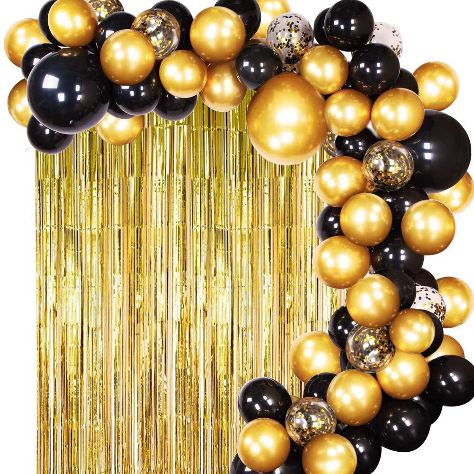 Black and Gold Birthday Decorations, Black and Gold Birthday Party ...