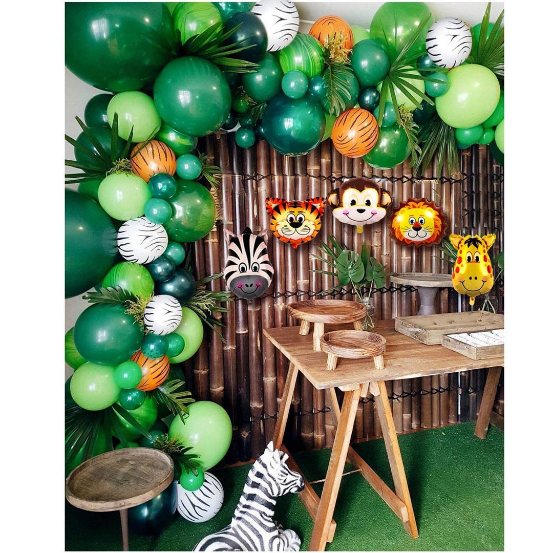 Decorazioni di compleanno a tema giungla, set di palloncini per festa di  compleanno a tema giungla, arco per palloncini a tema giungla, decorazioni  per feste a tema giungla -  Italia