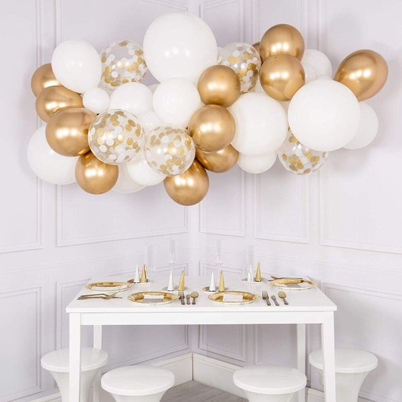 Party decor - Golden white theme birthday decorations