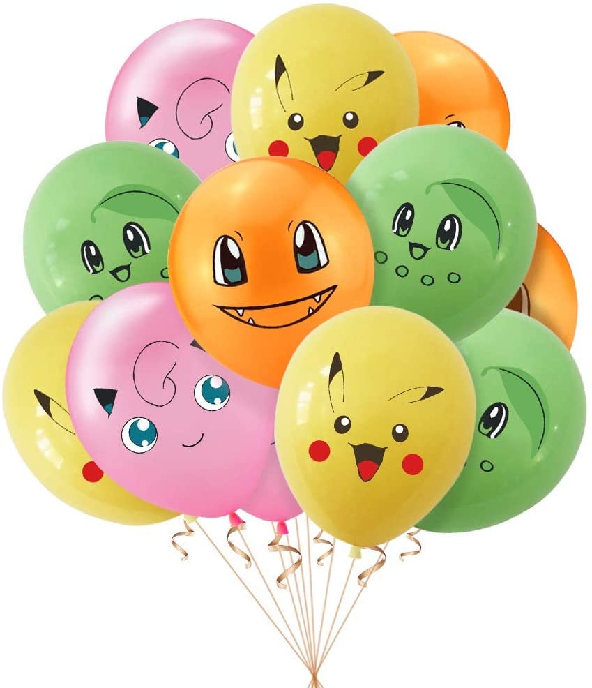 Ballon Pikachu Rond - Deux Faces Jaune - Décorations 