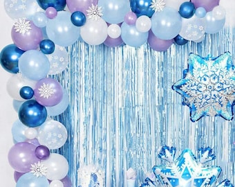 Frozen Balloon Arch, Frozen balloon Garland, Frozen birthday party, Girls Birthday party,Frozen party decorations
