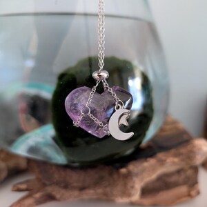 Lovely heart shaped amethyst pendant: wear it closer to your heart