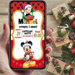 Digital Invitation Birthday Party Mickey mouse, Printable Invitation, whatsapp digital invitation MICKEY MOUSE Birthday Invitation Party