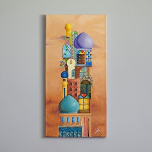Arabic Art Domes Arabic Architecture Middle Eastern Art Islamic Art Mosques Wall Art Painting Houses Windows