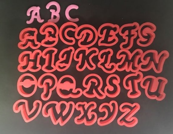 Groovy FONT Cookie Cutters - 70s Baking, 80s Baking Fondant Letters, L –  LootCaveCo