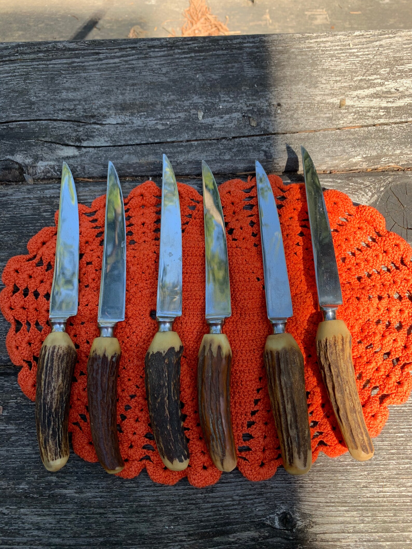 Steak knives bone handle cutlery mid century modern Etsy