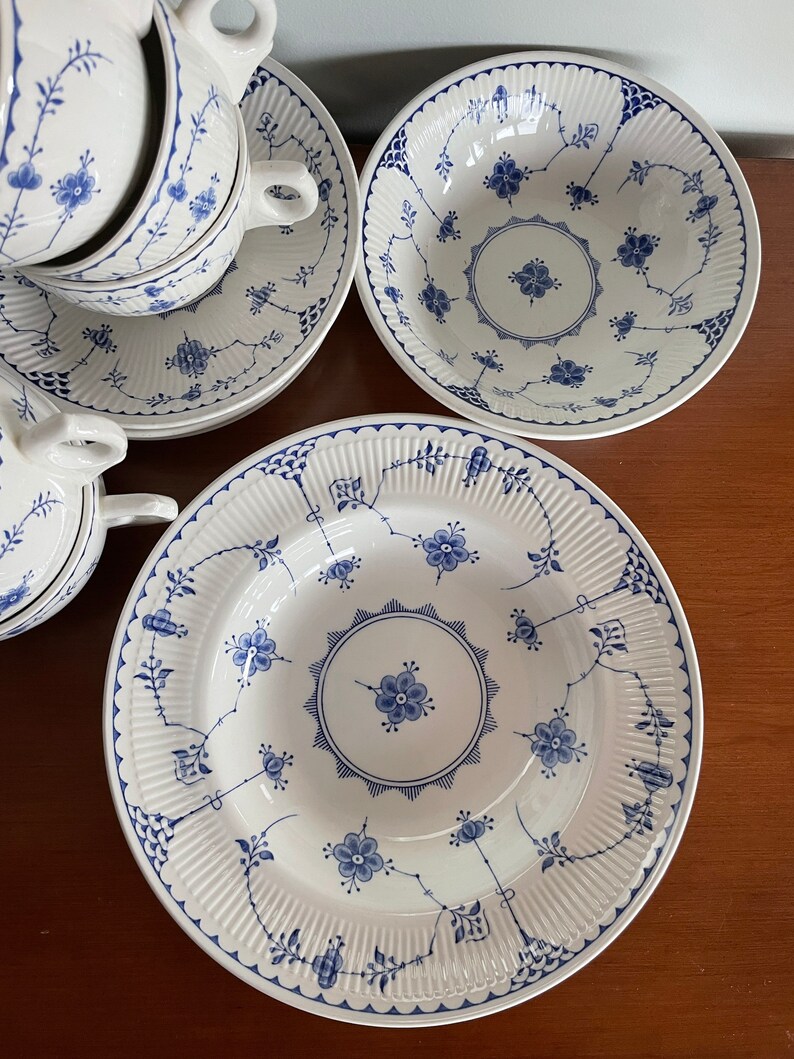 Furnivals Denmark Plates Soup Bowls Cups Saucers Dessert Etsy