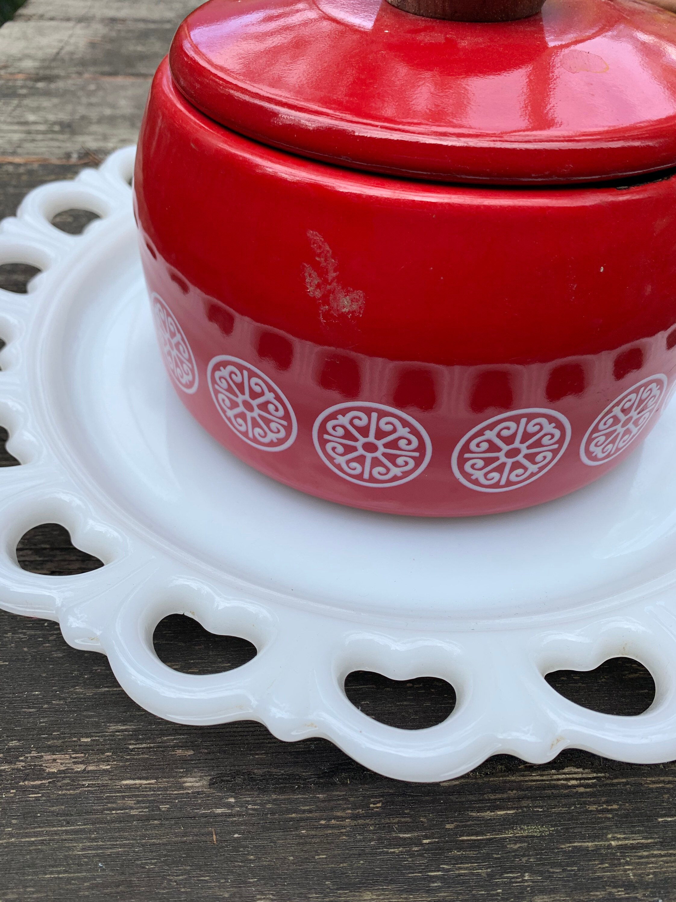 Milk Glass Platter Large Serving Platter Lace Cake Plate Etsy