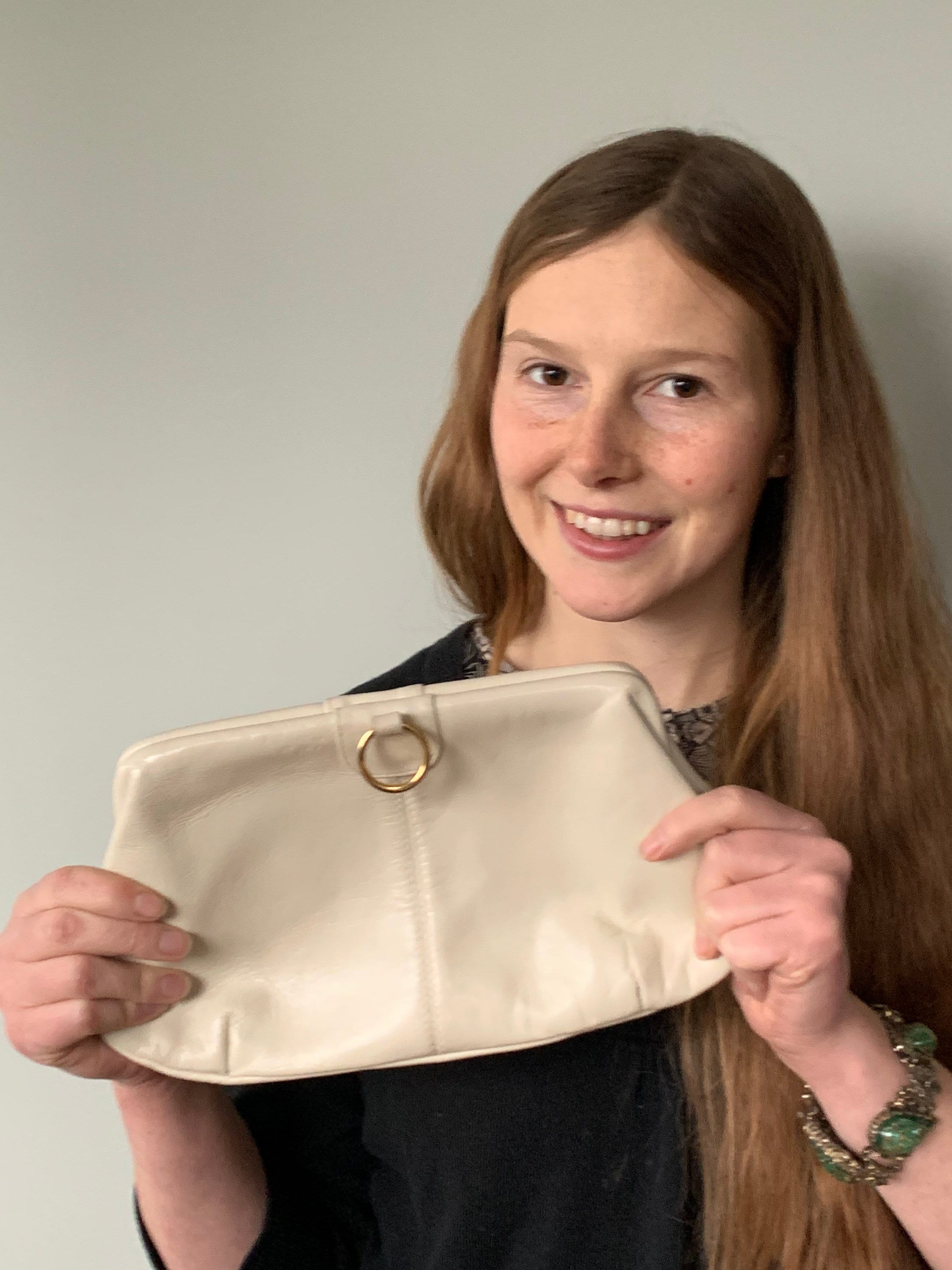 Cream clutch bags for cheap weddings