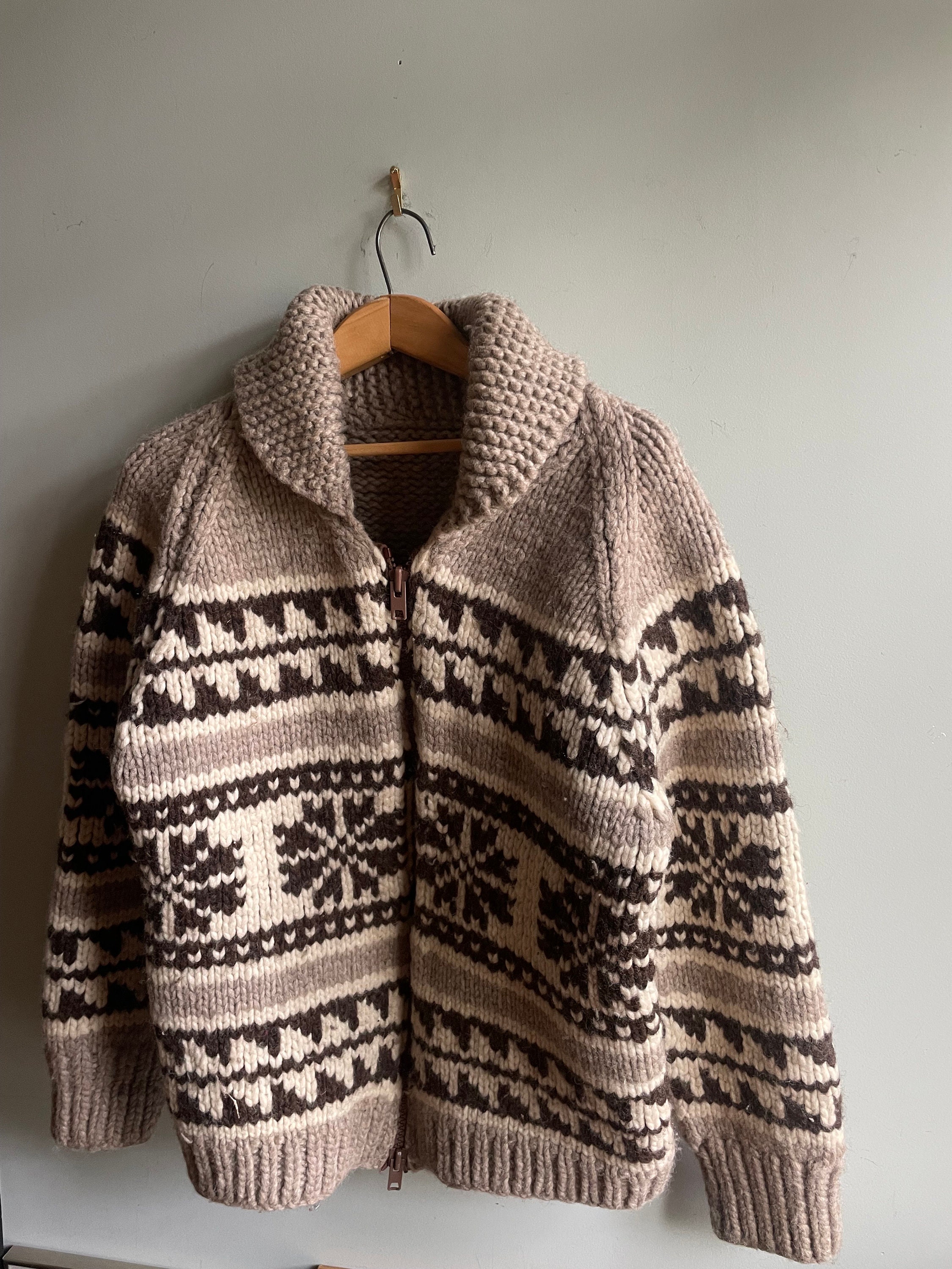 Cowichan Sweater, Unisex Wool Cardigan, Vintage Wool Sweater, Large Sweater, Gift for Him, Gift for Her, Cowichan Wool Jacket,Gray, Brown, Cowichan Sweater, Unisex Wool Cardigan, Vintage Wool Sweater, Large Sweater, Gift for Him, Gift for Her, Cowichan Wool Jacket,Gray, Brown,