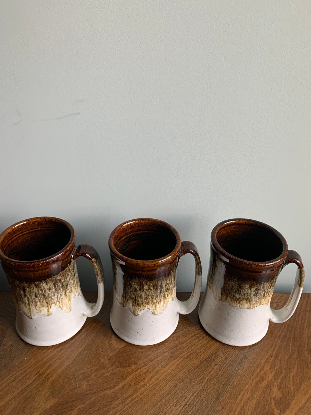 Pottery Beer Mugs, Beer Stein, Vintage Beer Mugs, Pints of Beer, Mid