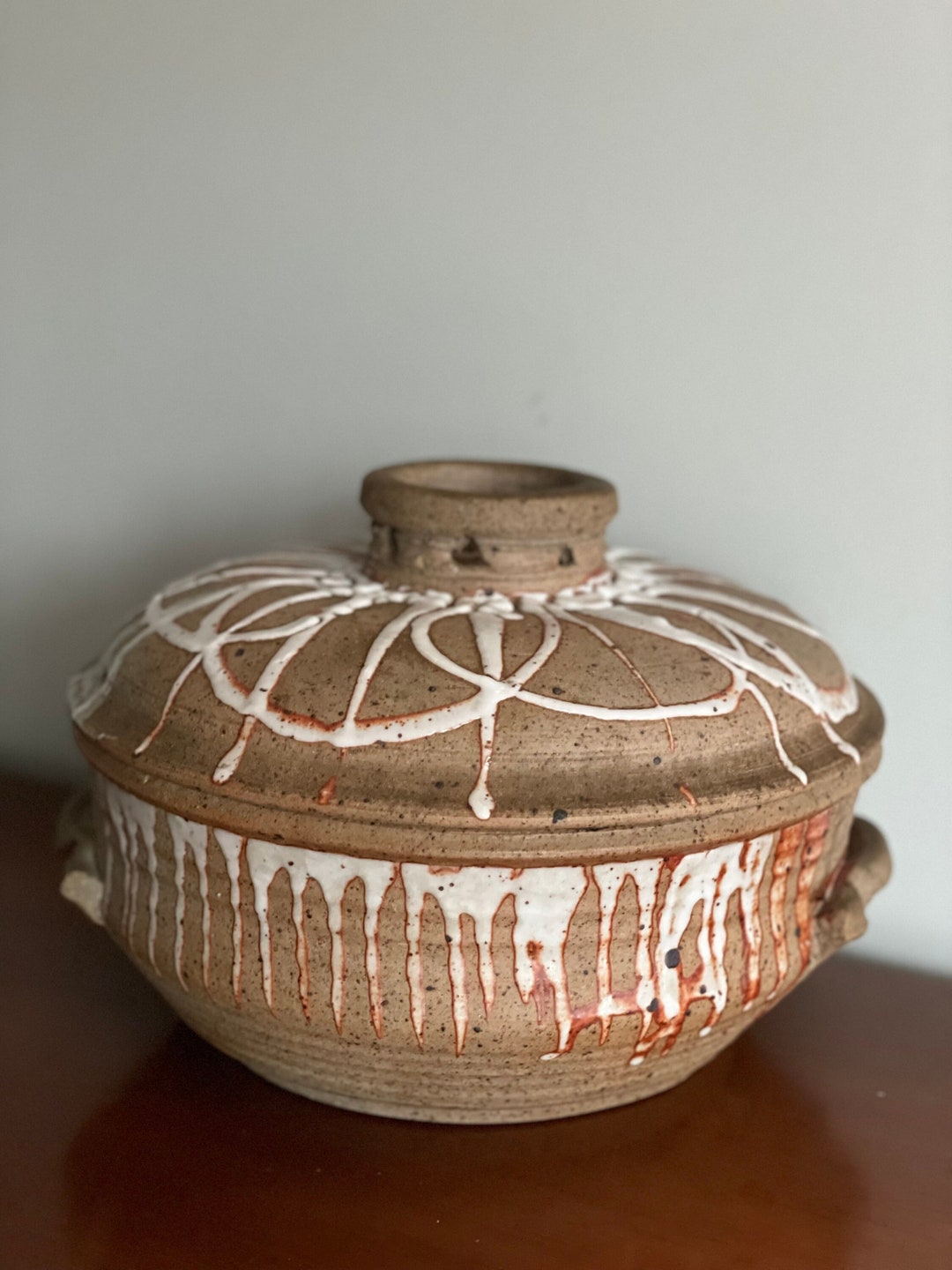 Extra Large Soup Tureen, Signed MCM Pottery, Casserole, Okanagan Pottery Canada, Studio Pottery