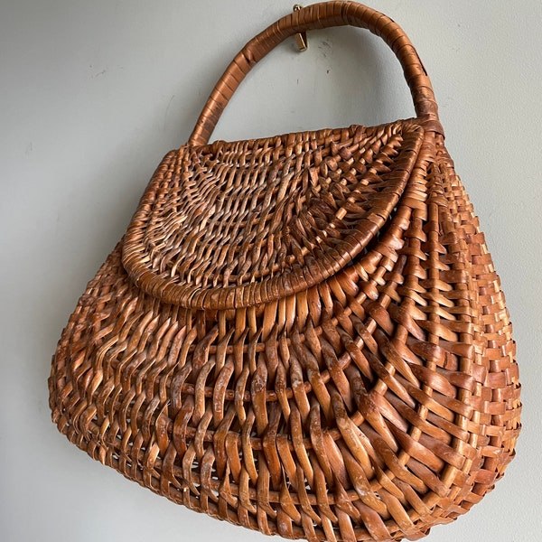 Wicker Basket Purse Etsy