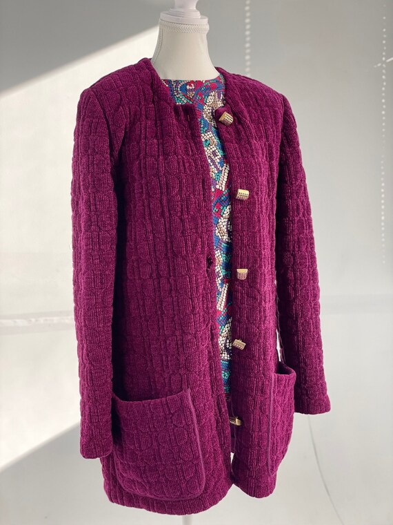 Devernois Paris Cárdigan, Purple Sweater, Sparkle 