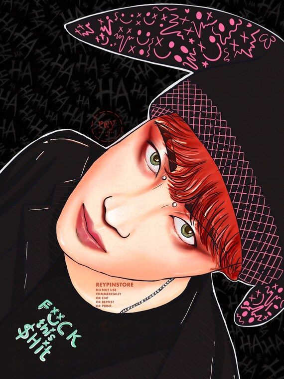 Digital K-pop Wallpaper Digital Art Drawing Fan Art Hobi Jhope - Etsy UK