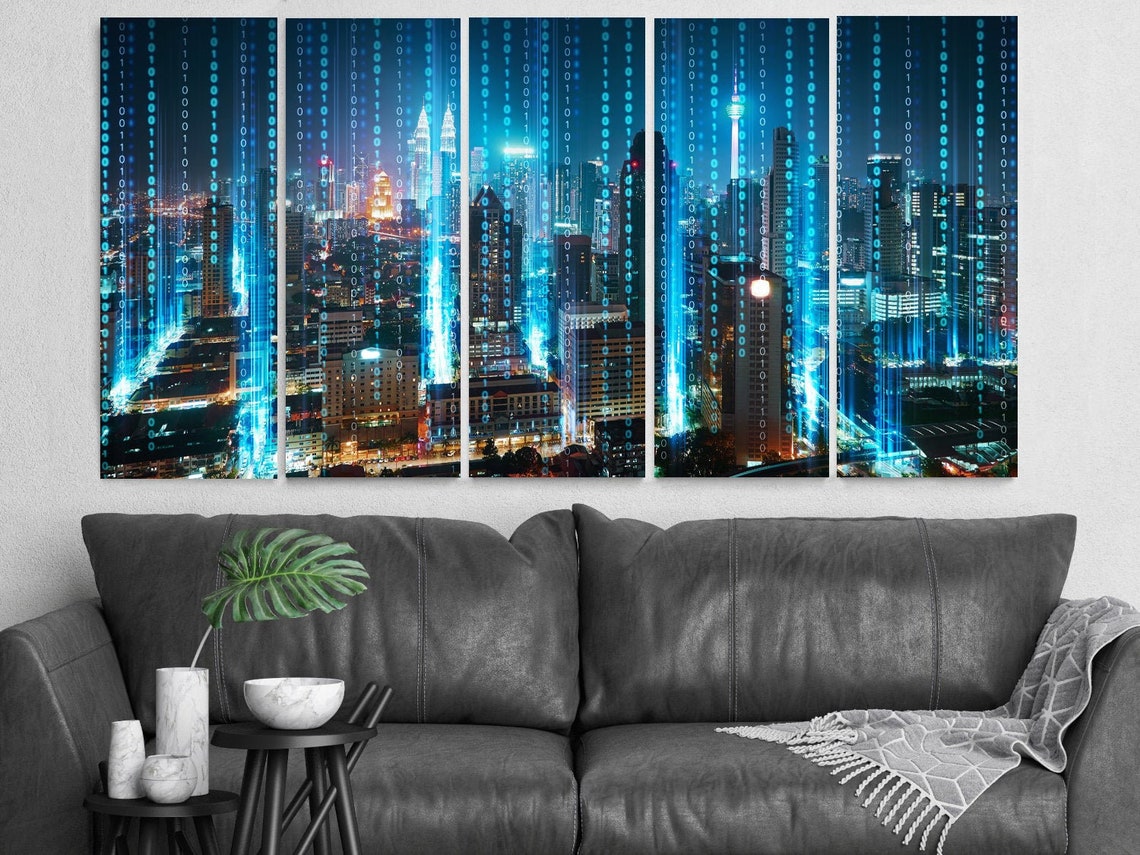 Kuala Lumpur Wonderful Cityscape Wall Decor Kuala Lumpur Etsy