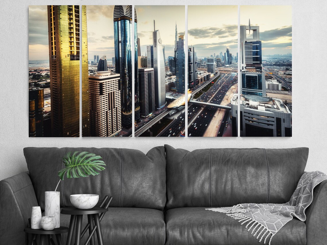 Dubai Wonderful City Wall Decor Dubai Wall Art Decor Ideas Etsy