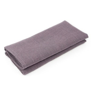 Dusty Purple Linen Pocket Square: Handmade Men&#39;s Handkerchief