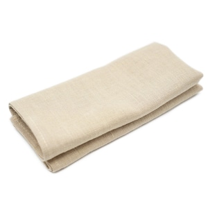 Handmade Beige Linen Pocket Square for Men