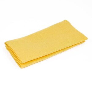 Handmade Yellow Linen Pocket Square: Men&#39;s Handkerchief, Matching Bow Tie Available