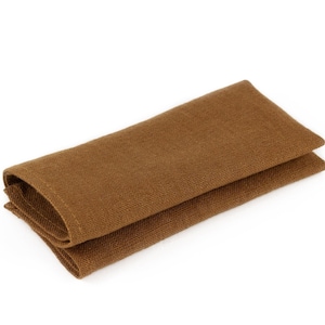 Cinnamon Linen Pocket Square - Matching Brown Bow Tie/Necktie Option
