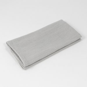 Light Gray Linen Pocket Square: Handmade Men&#39;s Handkerchief