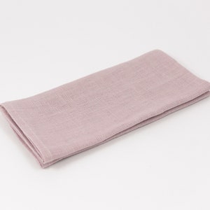 Handmade Pale Purple Linen Pocket Square for Men