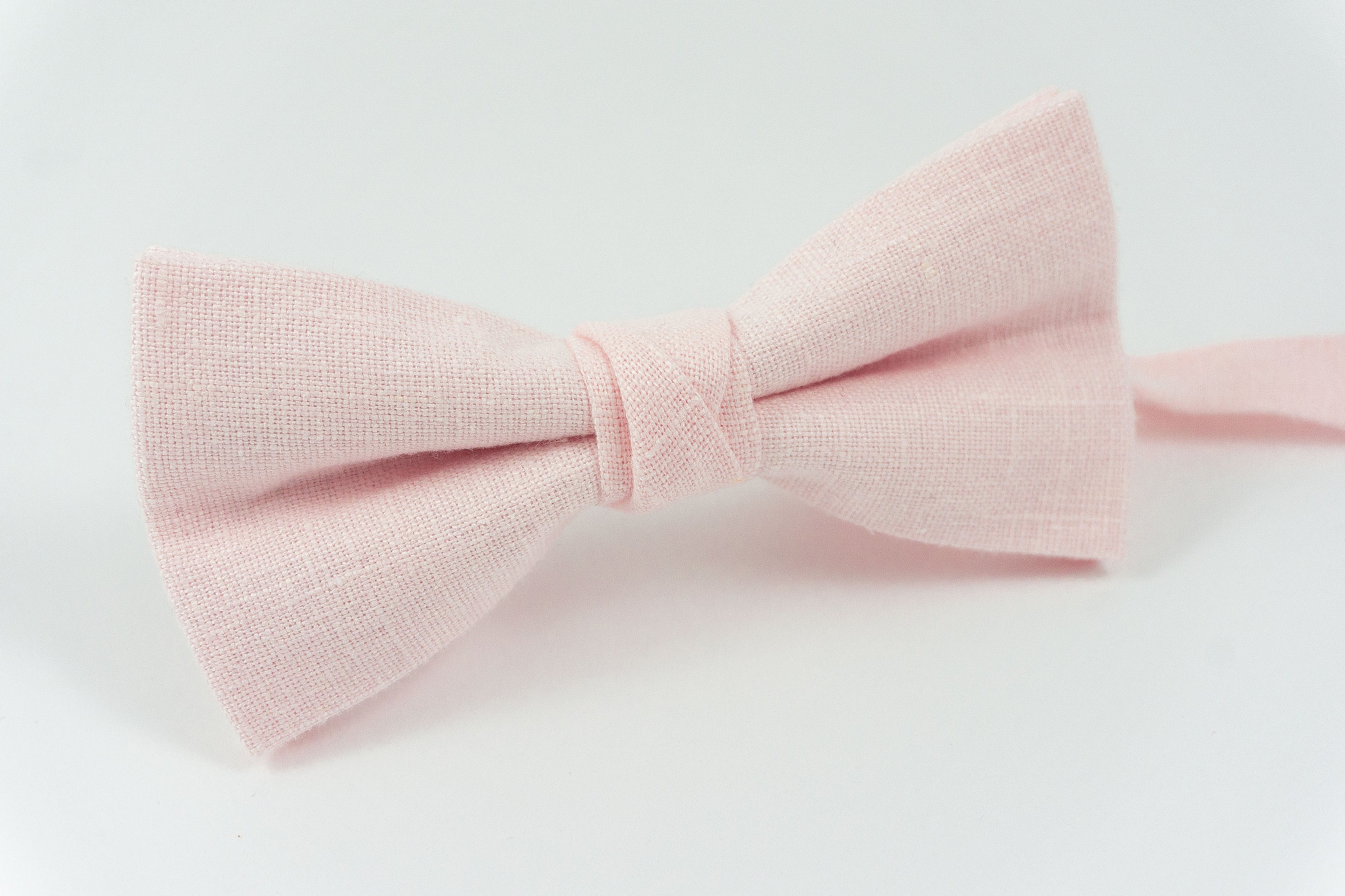 Blush pink classic pre-tied mens wedding bow ties for | Etsy