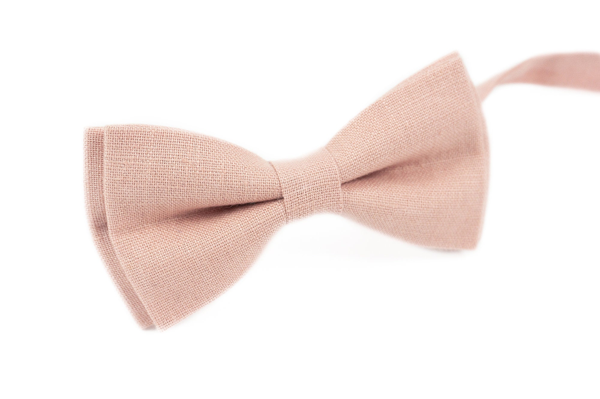 Dusty Pink Linen Classic Bow Ties Dusty Pink Best Mens Ties - Etsy