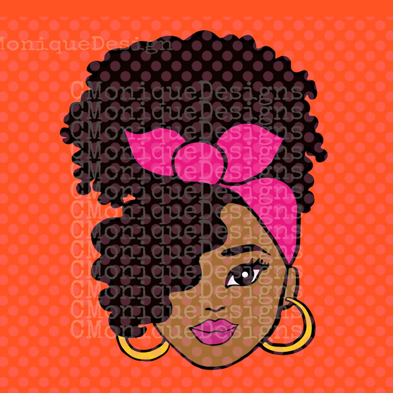 Download Fullface Monique African American Woman Svg Headwrap svg ...