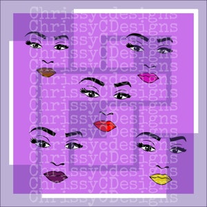 SVG vrouw functies, SVG lippen, Lipstick design, dames ogen SVG, rusten teef gezicht.