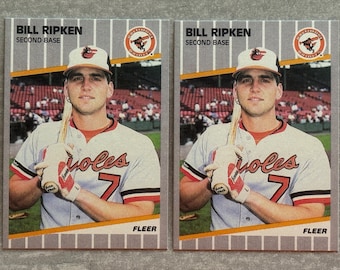 Lot of (2) 1989 Fleer BILL RIPKEN FU@K Face Vulgarity Error Reprint Cards #616 - Mint Condition (Free Shipping!!!)