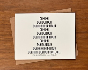 Funny Graduation Card Based On The Graduation Song | Hilarious Graduation Card For All Grades | High Schoo Or College Grad Card | Grad Gift
