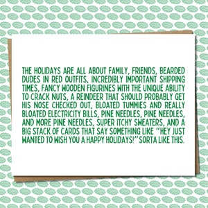 Snarky Christmas Card, Funny Holiday Card, Hilarious Happy Holidays Card, Unique Christmas Card For Friends, Family, Coworkers, Relatives