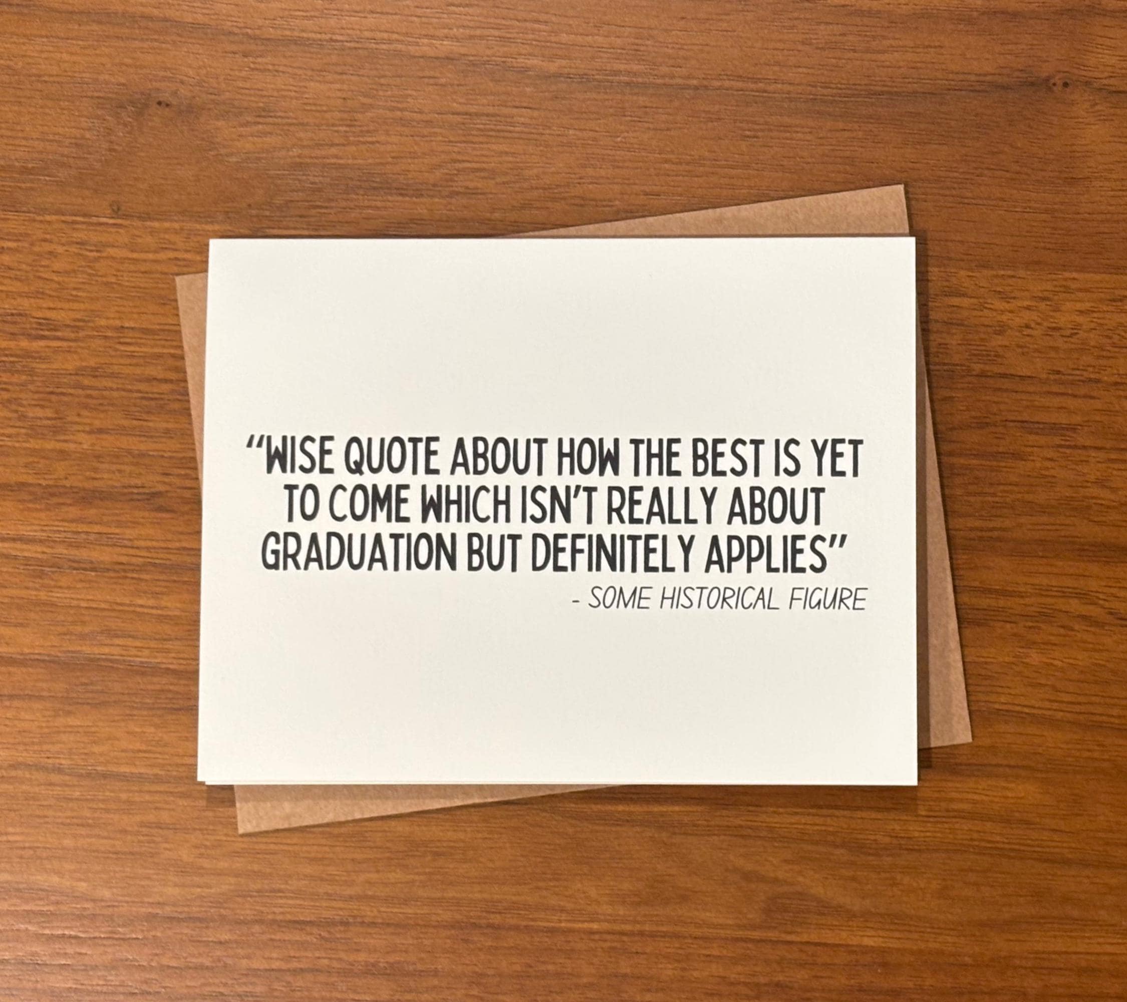 Funny Graduation Card With A "wise Quote" | Snarky & Sarcastic Graduation  Card | High School or College Graduation Card | Graduation Gift - Etsy