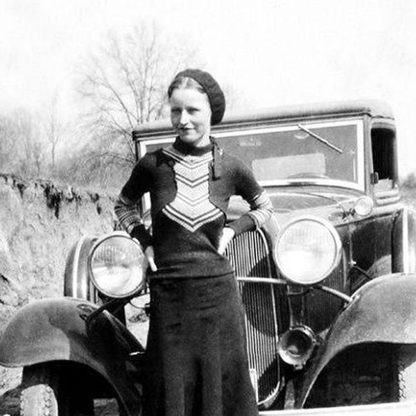1933 Bonnie Parker FOTO Gangster Bonnie y Clyde Gang Prohibition Era Car