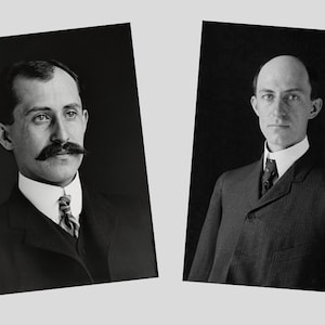 Wright Brothers FOTOS Orville & Wilbur Wright FOTO Lot, Flugzeug Erfinder Kitty Hawk Flugzeug