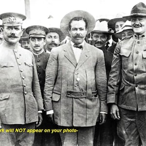 5x7 Francisco Pancho Villa 1914 PHOTO General John J. Pershing Mexican Revolution Francisco Pancho Villa