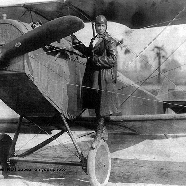 5x7 1922 Bessie Coleman First African American Pilot PHOTO Black Female Segregation Civil Rights