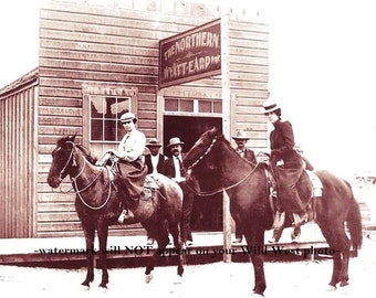5x7 Rare Wyatt Earp Saloon PHOTO Northern Saloon Tonopah, Nevada 1902, Wife Josie Wild West Bar Tavern US Marshal Sheriff Lawmen