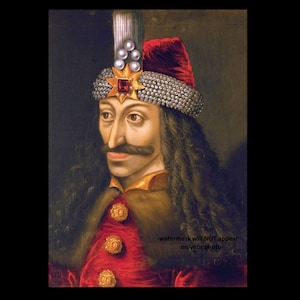 5x7 Dracula PHOTO Creepy Scary Vlad the Impaler Medieval Monster 5x7 Vampire